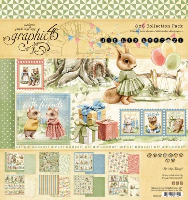 Hip Hip Hooray 8x8 - Graphic 45