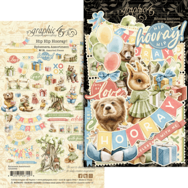Hip Hip Hooray - Graphic 45 Ephemera