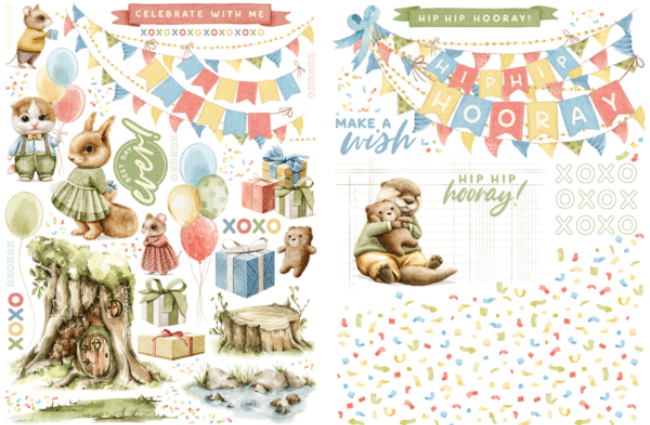 Hip Hip Hooray - Graphic 45 Rub-On Transfers