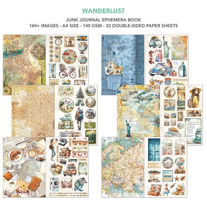 Wanderlust Junk Journal &amp; Ephemera - Ciao Bella