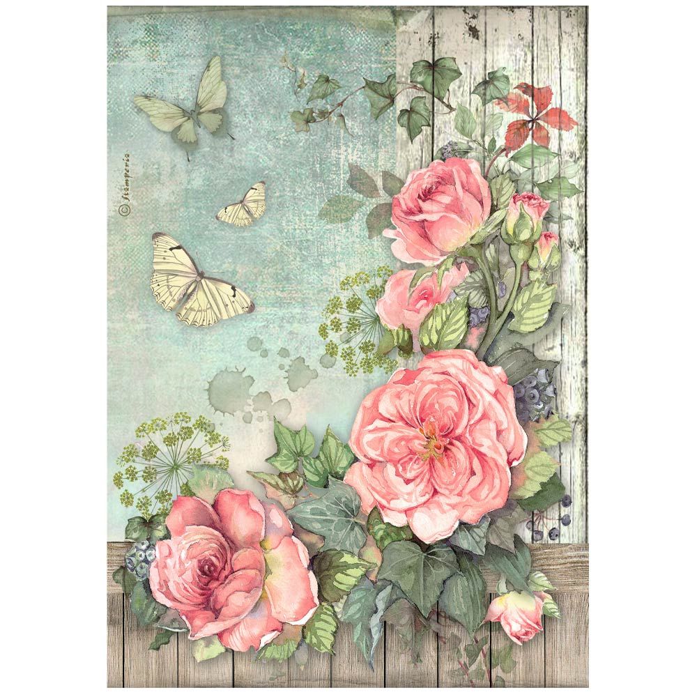 House of Roses A4 - Stamperia, Design: Flowers Corner