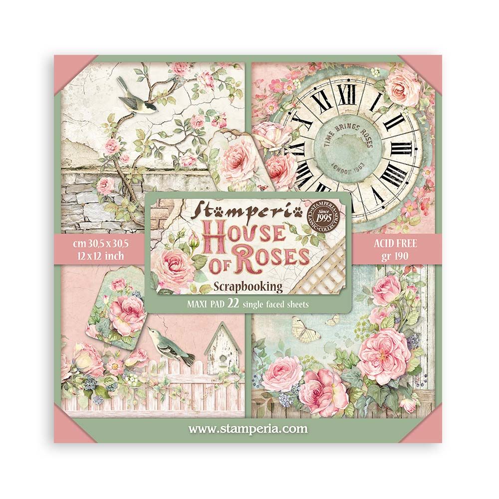 House of Roses XL 12x12 - Stamperia
