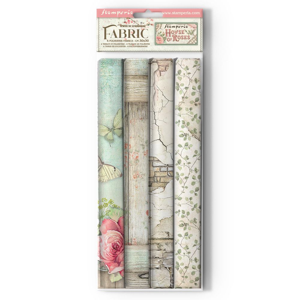 House of Roses - Stamperia Fabric Sheets