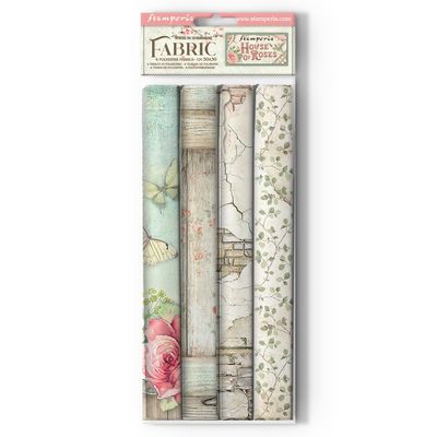 House of Roses - Stamperia Fabric Sheets