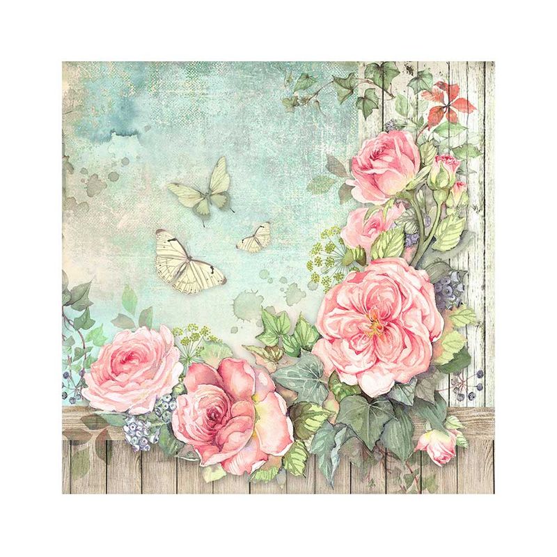 House of Roses - Stamperia Fabric Sheets