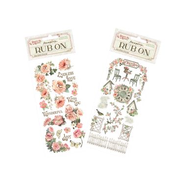 House of Roses - Stamperia Rub Ons