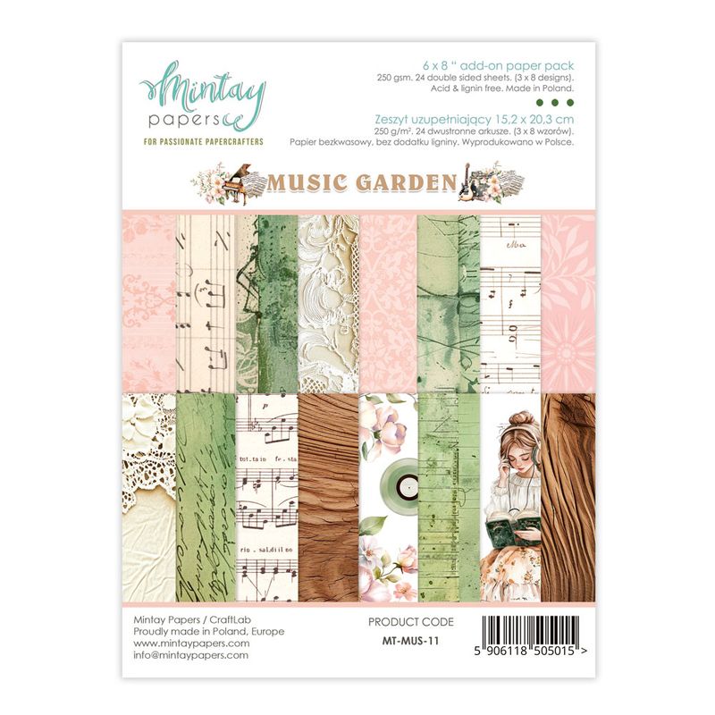 Music Garden 6x8 - Mintay Papers