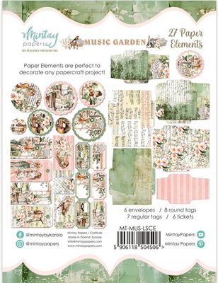 Music Garden Paper Elements - Mintay Papers