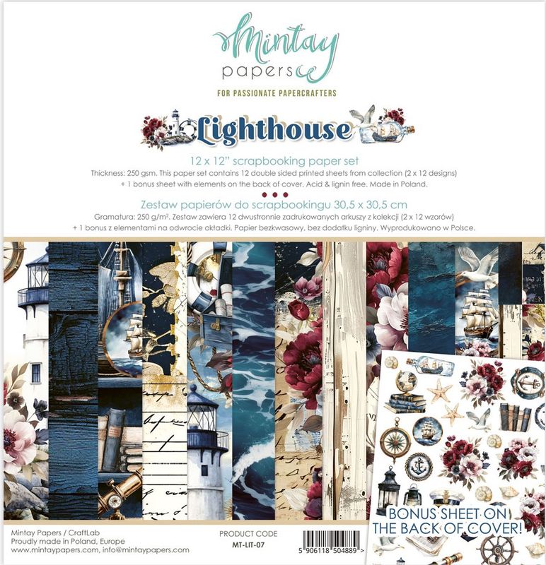 Lighthouse 12x12 - Mintay Papers