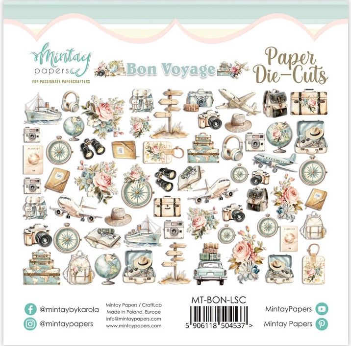 Bon Voyage Die Cuts - Mintay Papers