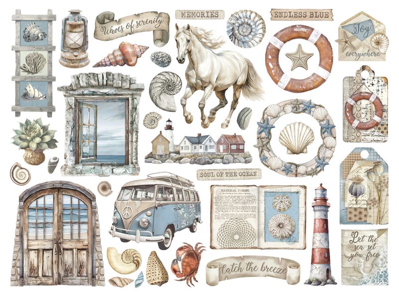 Silent Sea Die Cuts - Stamperia
