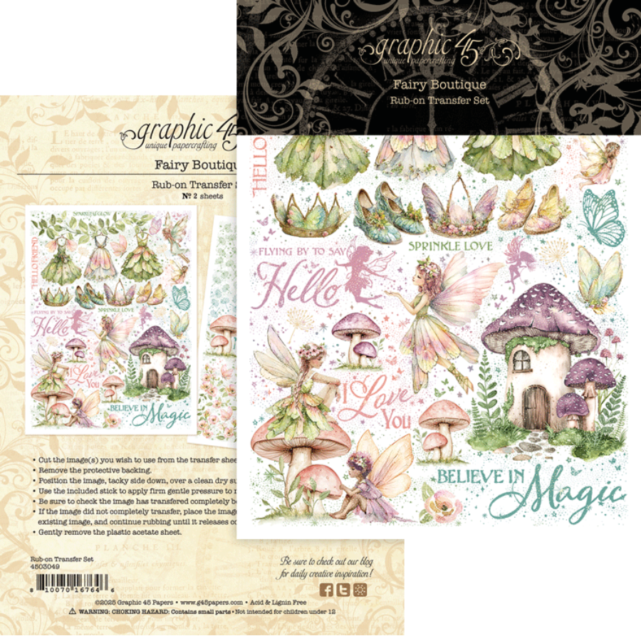 Fairy Boutique - Graphic 45 Rub-On Transfers