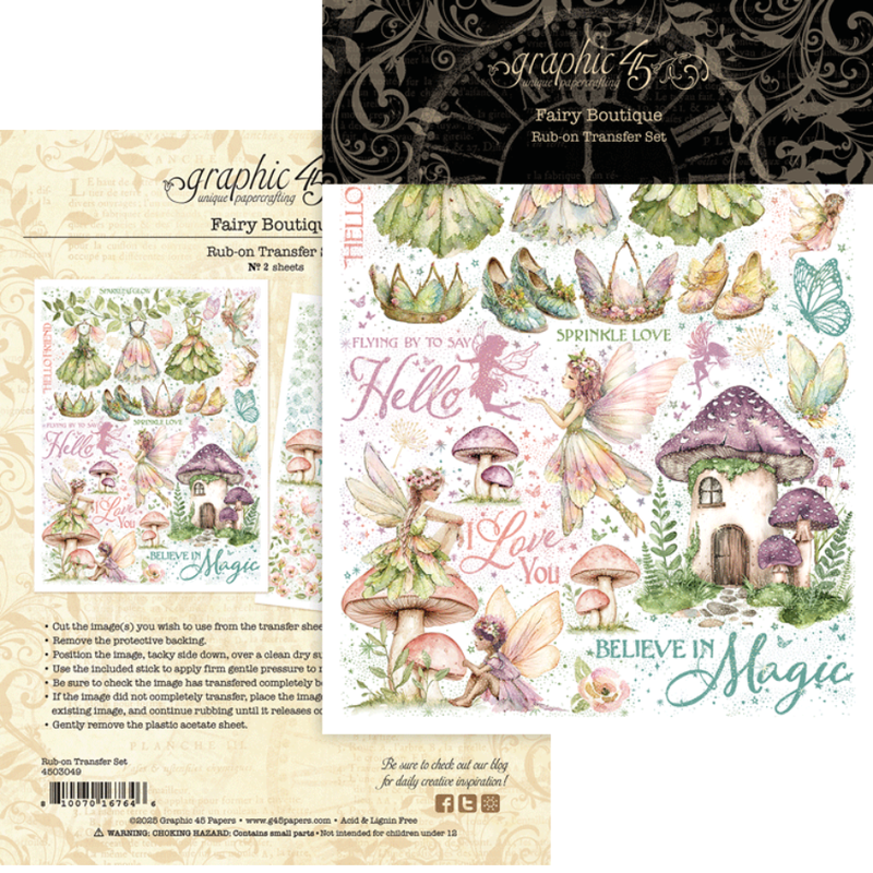 Fairy Boutique - Graphic 45 Rub-On Transfers