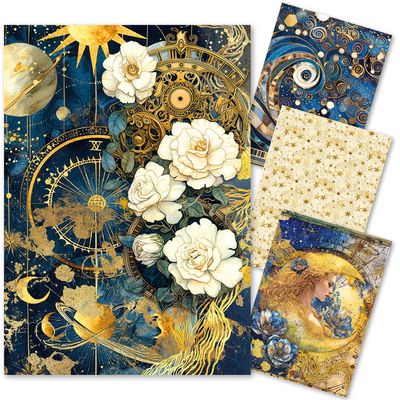 Celestial  A4 Mixed Rice Paper 4/pkg - Ciao Bella