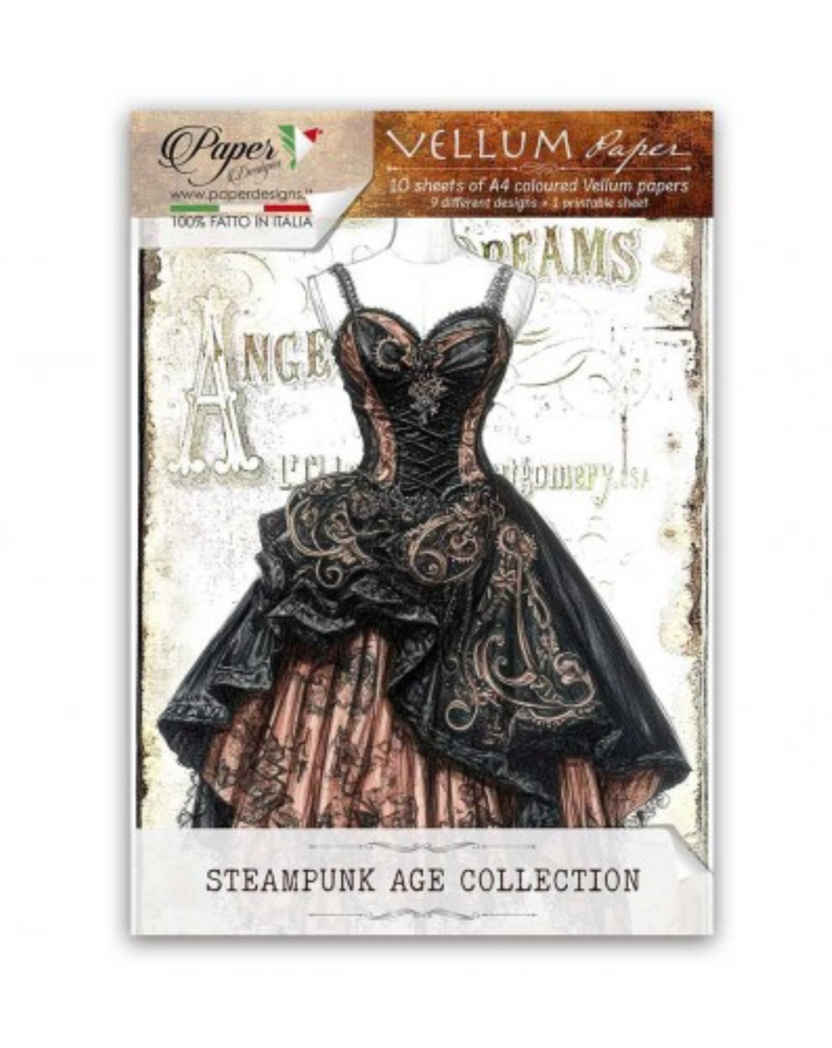 Steampunk Age A4 Vellum Papers - Paper Design
