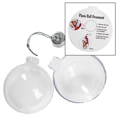 80mm Acrylic Photo Ball Ornament