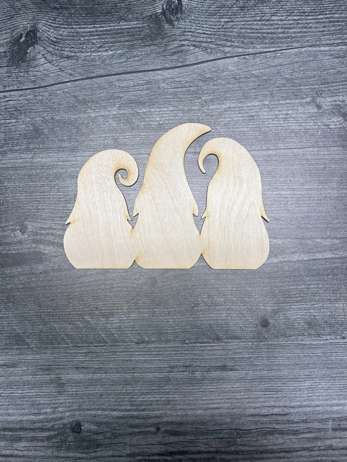 Unfinished Wood Gnome Family Cutout
