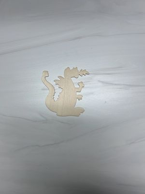 Unfinished Wood Dragon Cutout