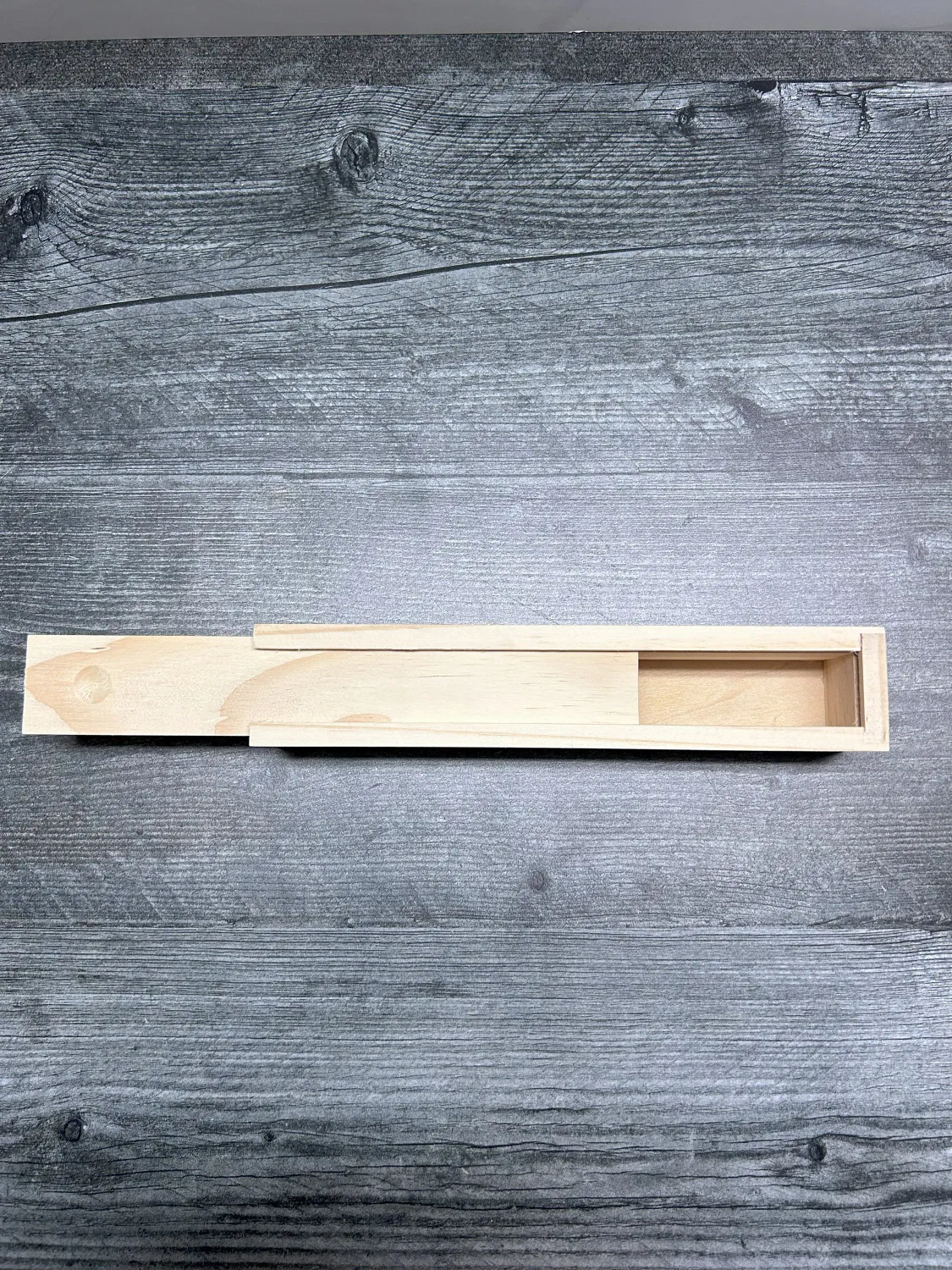 Unfinished Wood Pencil Box