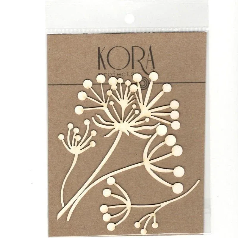 Dill Flower Chipboard Pieces - Kora Projects
