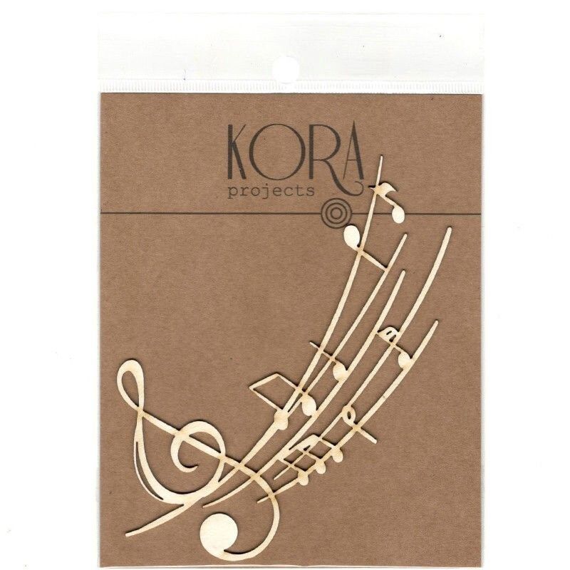 Musical Notes Chipboard Pieces - Kora Projects