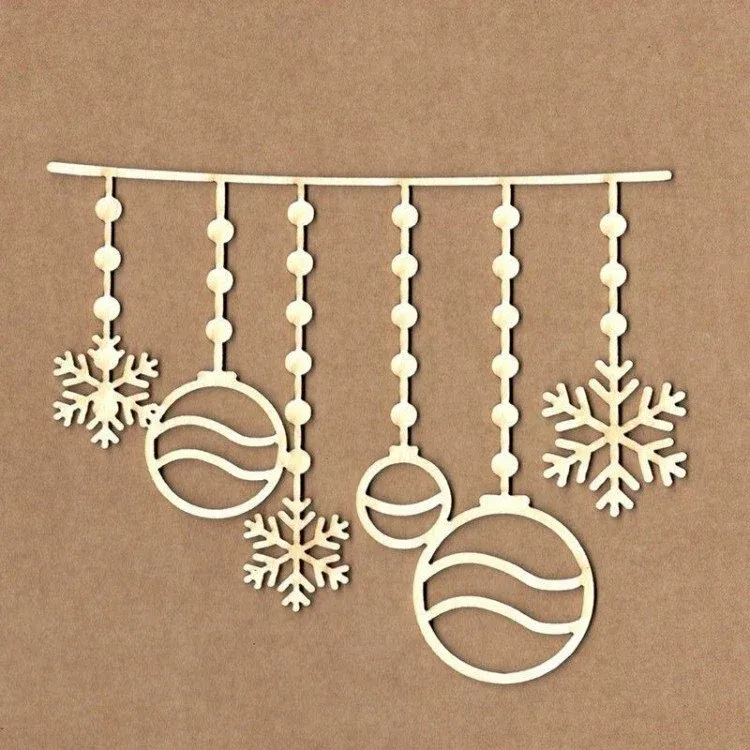 Christmas Mobile Chipboard Pieces - Kora Projects
