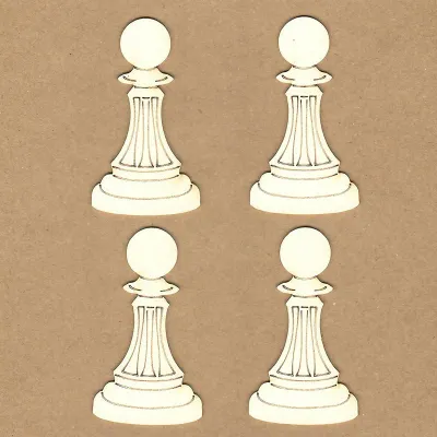 Chess Pawns Chipboard Pieces - Kora Projects