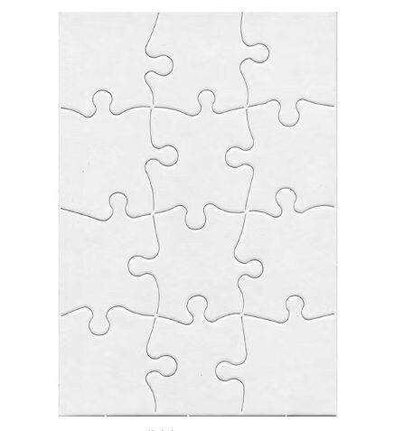 12pc 5.5 x 8 inch Blank Puzzle