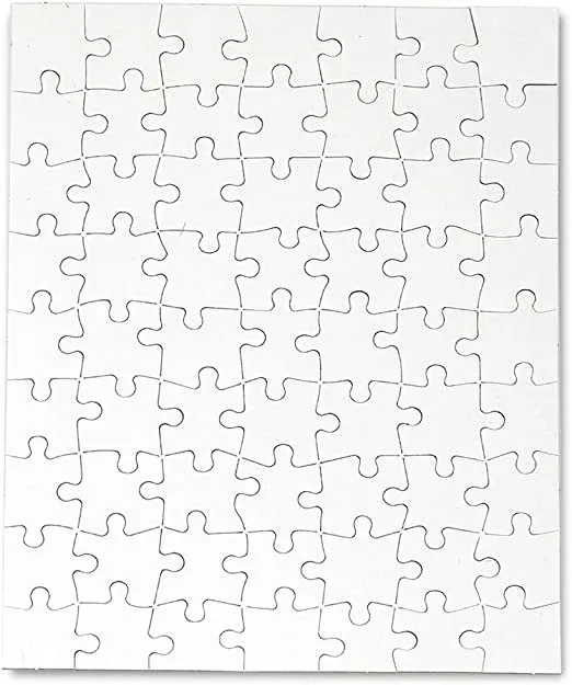 63pc 8.5 x 11 inch Blank Puzzle