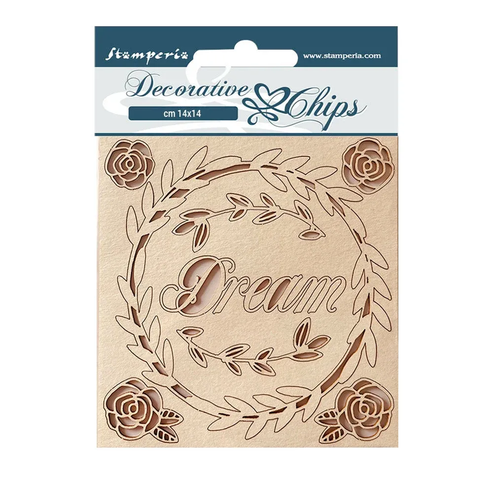 Rose Parfum - Dream Decorative Chips - Lady Vagabond Collection - Stamperia