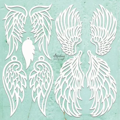 Angel Wings Set Chipboard - Mintay