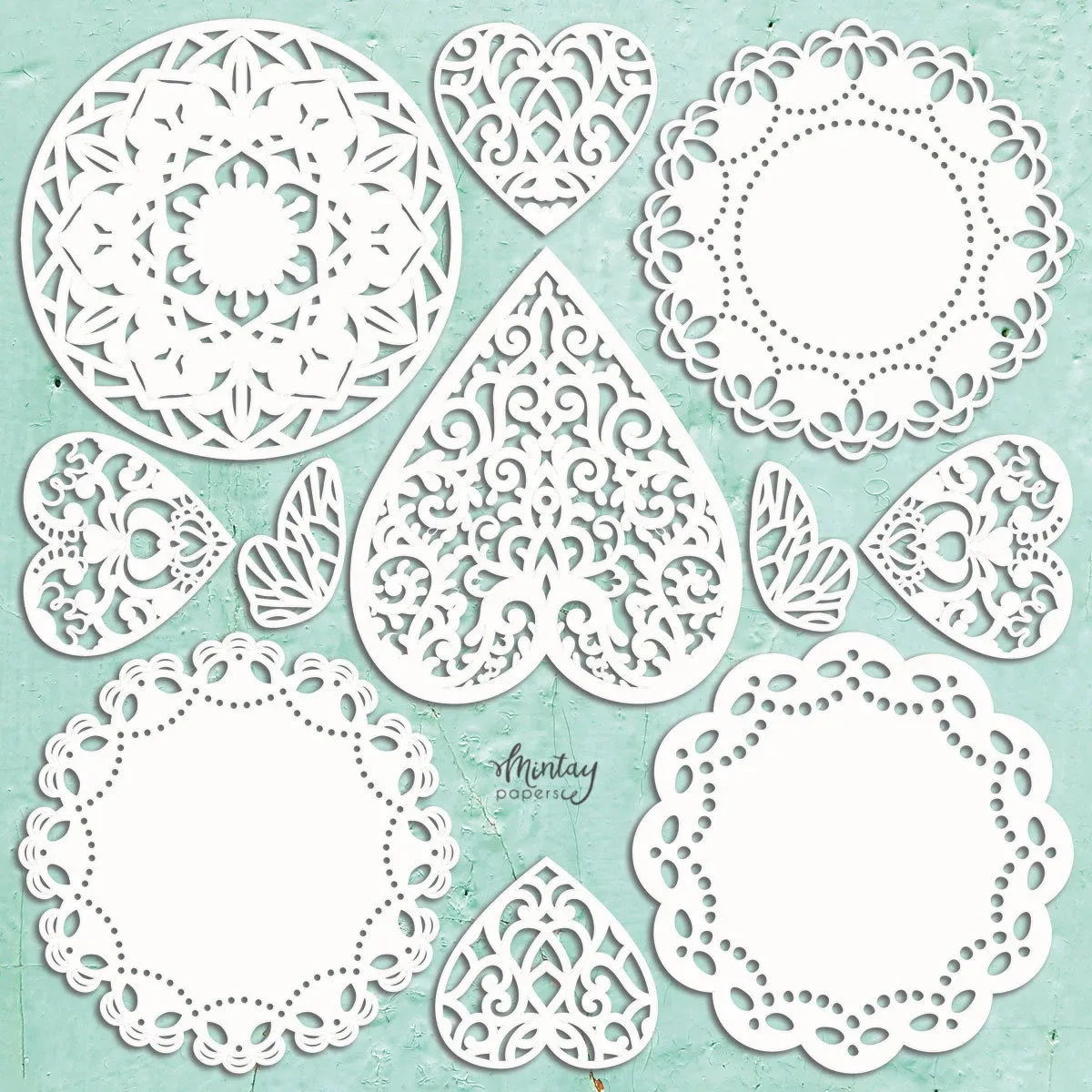 Doilies Set Chippies - Mintay