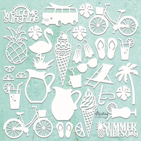 Summer Set Chipboard - Mintay