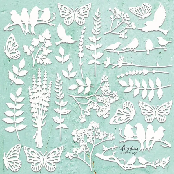 Nature Set Chipboard - Mintay