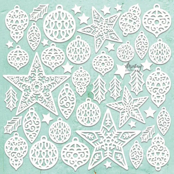 Ornaments Chipboard Set - Mintay