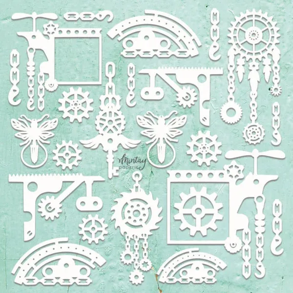 Steampunk Chipboard Set - Mintay