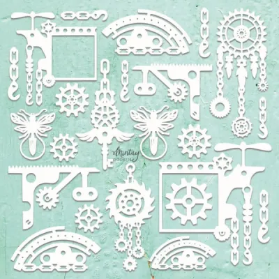 Steampunk Chipboard Set - Mintay