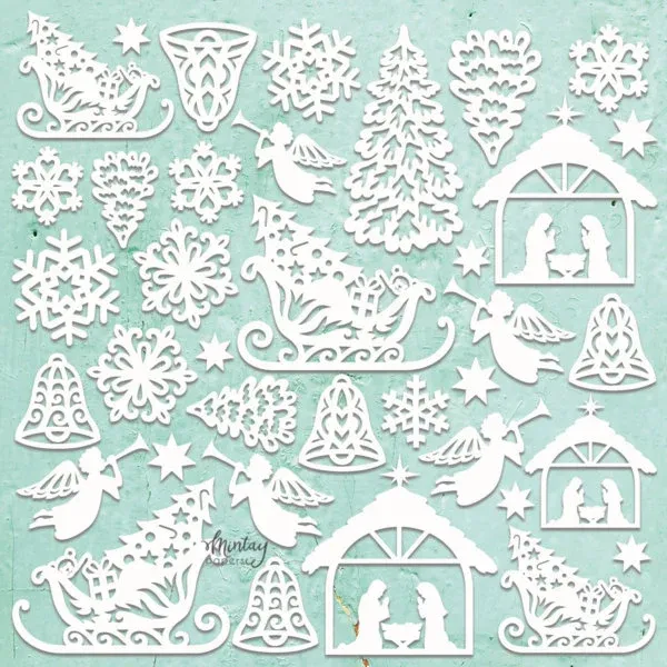 Xmas Misc Chipboard Set - Mintay