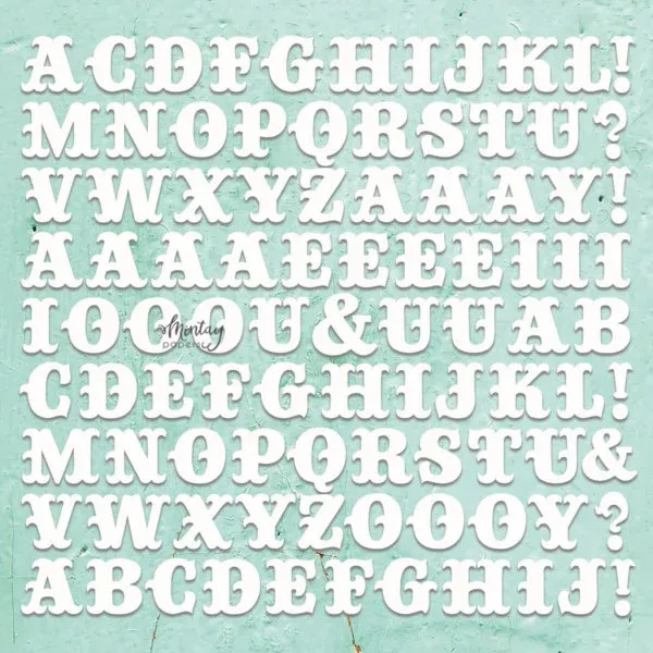 Monograms Chipboard - Mintay