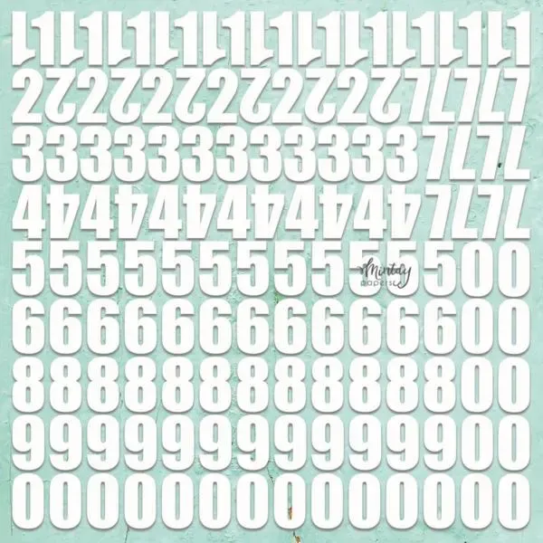 Numbers 2 Chipboard - Mintay