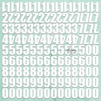 Numbers 2 Chipboard - Mintay