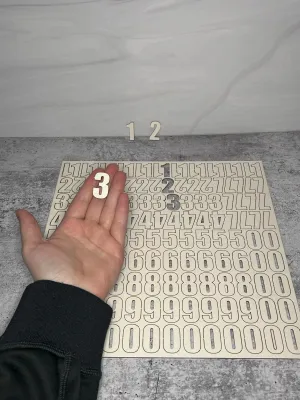 Numbers 2 Chipboard - Mintay