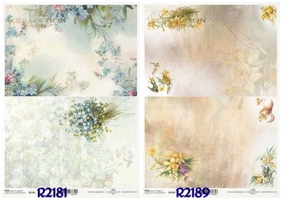 Spring Flowers: Daffodils and Forget-Me-Nots A4 - ITD Collection