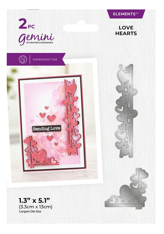 Love Hearts Die - Crafter&#39;s Companion Gemini Scattered Corners &amp; Borders
