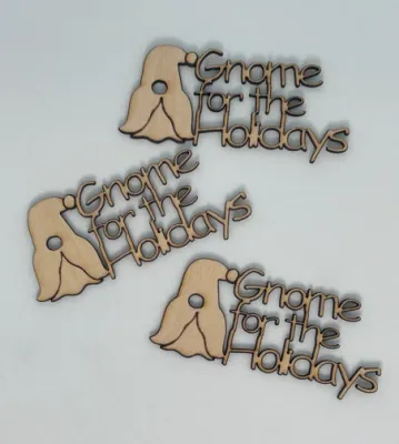 Gnome For The Holidays - Wood Cut Out