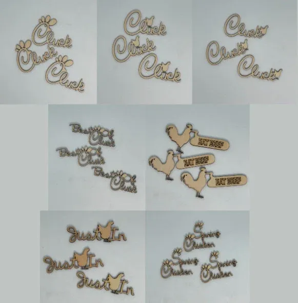 Clucks - Wood Cut Out