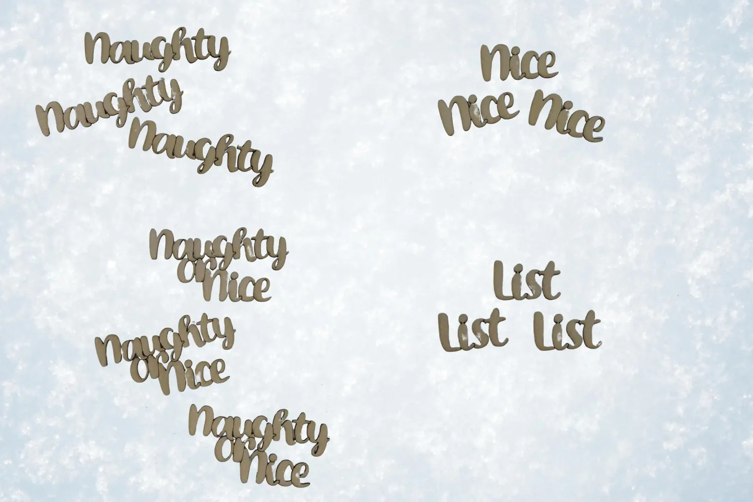 Christmas List - Wood Cut Out