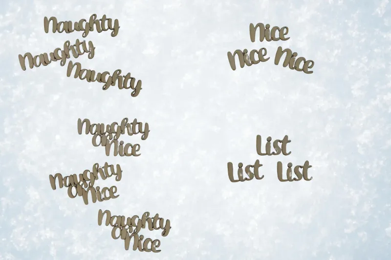 Christmas List - Wood Cut Out