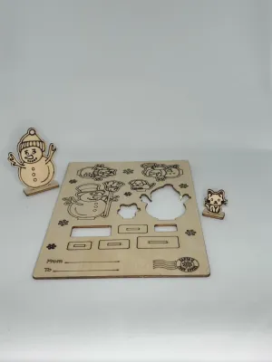 Snowman Family with Stands - Wood Cut Out