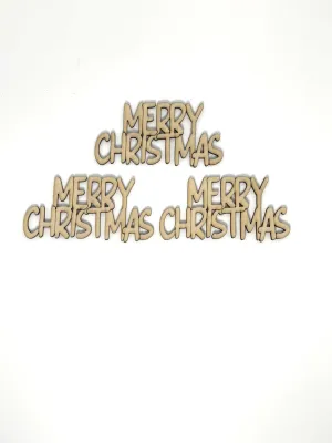 Merry Christmas - Wood Cut Out